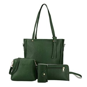 handbags for women four piece tote bags simplicity solid color fashion 2022 shoulder bag wallet handbag bag