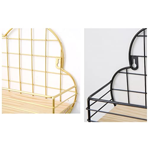 Tofficu Cloud Shape Storage Rack Durable Metal Wall-Mounted Shelf Home Decoration for Living Room Bedroom