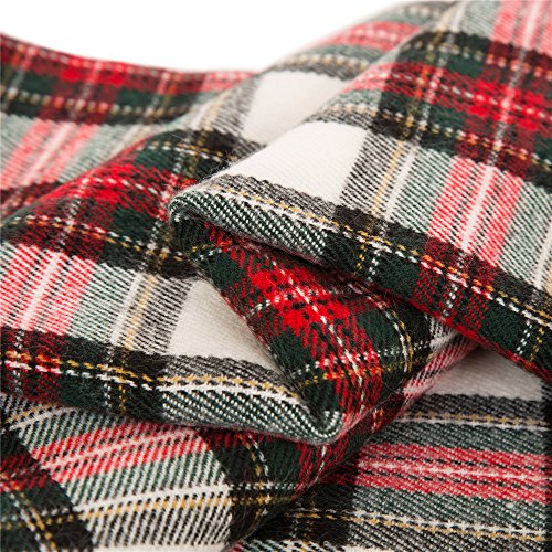 eUty Christmas 100% Acrylic Dress Stewart Tartan Plaid Throw Blanket with Fringe, 50 x 60 Inch