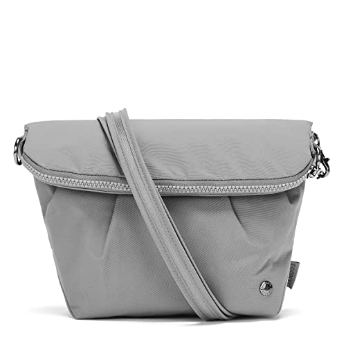 Pacsafe Women's Citysafe CX Anti Theft Convertible Crossbody, ECONYL Gravity Gray