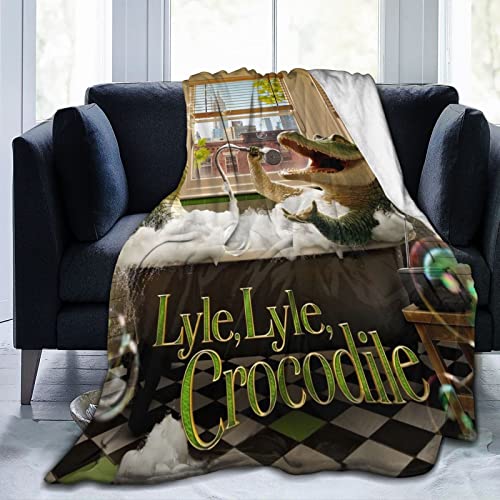 Crocodile Blanket Ultra-Soft for Couch Bed Warm 60"x50" Fleece Plush Throw Blanket Suitable for All Season