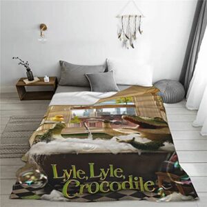 Crocodile Blanket Ultra-Soft for Couch Bed Warm 60"x50" Fleece Plush Throw Blanket Suitable for All Season