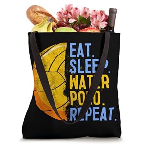 Eat Sleep Water Polo Repeat Swimming Sport Novelty Humor Tote Bag