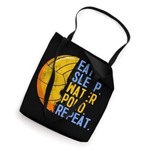 Eat Sleep Water Polo Repeat Swimming Sport Novelty Humor Tote Bag