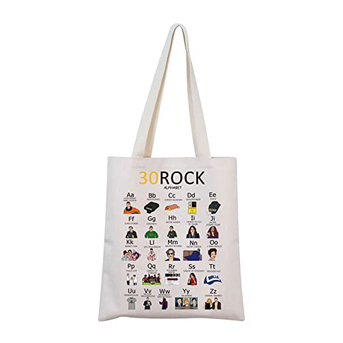 MNIGIU 30 Rock Tv Show Inspired Gift 30 Rock Merchandise 30 Rock Tote Bag 30 Rock Fan Gift (Shopping bag)