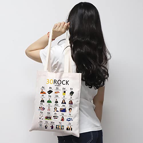MNIGIU 30 Rock Tv Show Inspired Gift 30 Rock Merchandise 30 Rock Tote Bag 30 Rock Fan Gift (Shopping bag)