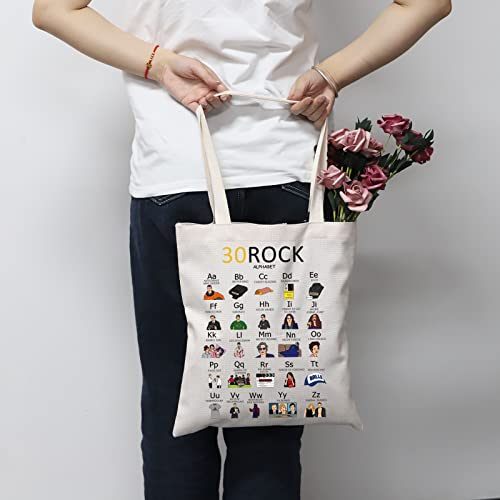 MNIGIU 30 Rock Tv Show Inspired Gift 30 Rock Merchandise 30 Rock Tote Bag 30 Rock Fan Gift (Shopping bag)