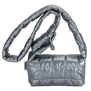 juoxeepy puffer crossbody bag for women puffy purse lightweight puffer shoulder bag quilted puffer bag padded satchel purse