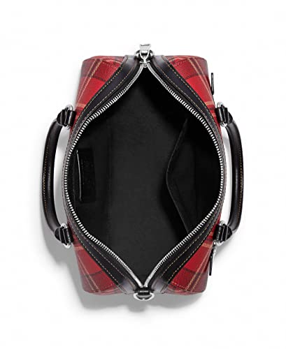 Coach Rowan Satchel, Crossgrain Leather, Red/Black Multi