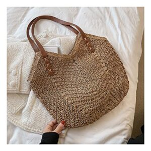 tkfdc women beach bag vintage shoulder bag shopping bags bohemian summer travel vacation casual bags (color : d, size : 40 * 35cm)