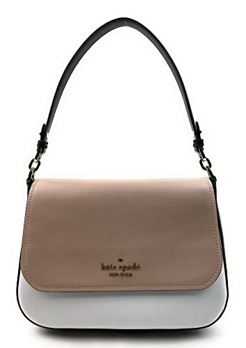 Kate Spade New York Staci Saffiano Leather Flap Shoulder Bag (Warm beige)