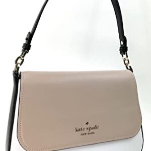 Kate Spade New York Staci Saffiano Leather Flap Shoulder Bag (Warm beige)