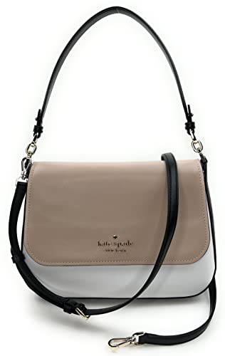 Kate Spade New York Staci Saffiano Leather Flap Shoulder Bag (Warm beige)