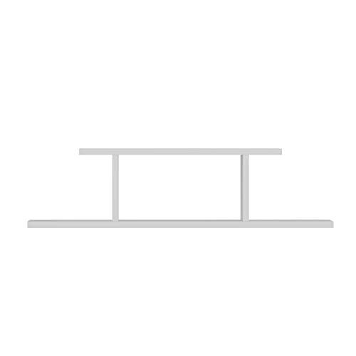 Atlantic Floating Wall Shelf, Wall Mounted Shelf, Floating Modern Shelf, Wall Storage, Modern Shelving (White)
