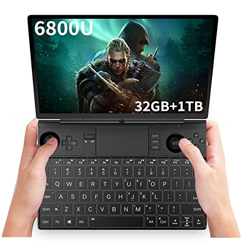 GPD Win Max 2 [AMD Ryzen 7 6800U-32GB+1TB] 10.1 Inches Mini Handheld Win 11 PC Video Game Console Gameplayer 1920X1200 Touchscreen Laptop Tablet PC 1TB M.2 SSD Storage