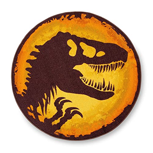 Ukonic Jurassic World Logo 39-Inch Round Area Rug