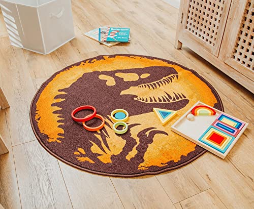 Ukonic Jurassic World Logo 39-Inch Round Area Rug