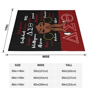 Hiccickm Sorority Gifts for Women Blanket,Red Sorority Paraphernalia Gifts Lightweight Fleece Blankets for Couch Bed Sofa Warm All Season 50"x40"