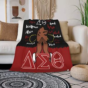 Hiccickm Sorority Gifts for Women Blanket,Red Sorority Paraphernalia Gifts Lightweight Fleece Blankets for Couch Bed Sofa Warm All Season 50"x40"