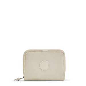 kipling women’s money love, rfid anti-hacker technology, polyester zip closure wallet, light sand