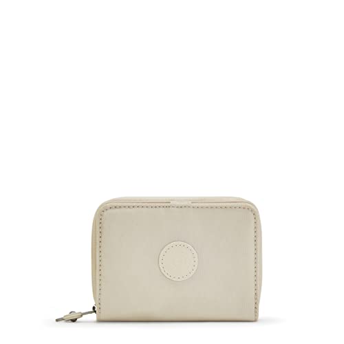 Kipling Women's Money Love, RFID Anti-Hacker Technology, Polyester Zip Closure Wallet, Light Sand