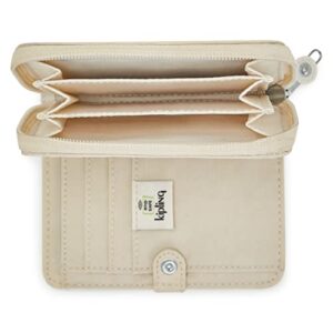 Kipling Women's Money Love, RFID Anti-Hacker Technology, Polyester Zip Closure Wallet, Light Sand