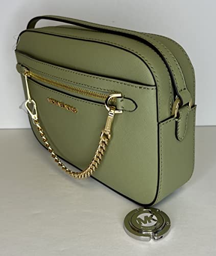 Michael Kors Jet Set Large Crossbody bundled Purse Hook (Light Sage)