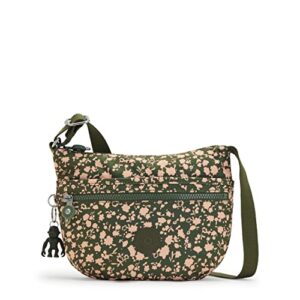 kipling women’s arto small crossbody, lightweight everyday purse, casual nylon shoulder bag, fresh floral