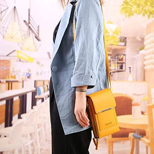 Fashion Anti-theft Leather Bag for Women Girls, Mother's Day Birthday Gift Crossbody RFID Blocking Bag Phone Purse (Black)