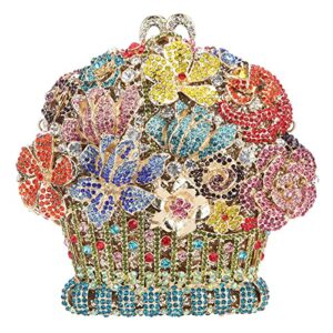 custom women bling diamond party skull handbag hand rhinestone pumpkin ice cream clutch butterfly owl swan purse evening bags flower basket