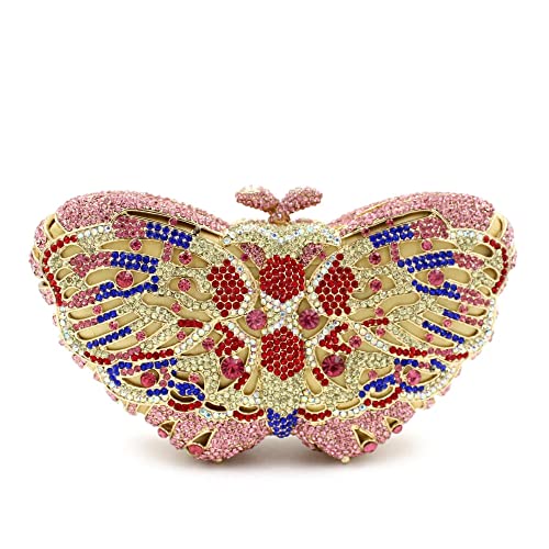 Custom Women bling diamond party skull handbag hand rhinestone Pumpkin ice cream clutch Butterfly owl Swan purse evening bags Flower Basket