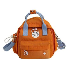 sikiwind animal pattern waterproof backpacks women shoulder crossbody bags (orange)
