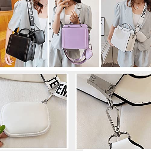ZINGINGEN PU Leather Tote Bag for Women,Fashion Handbag Shoulder Crossbody Bags with Double Shoulder Straps (Color : Khaki)