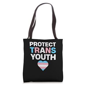 protect trans youth | transgender lgbtq | equality tote bag