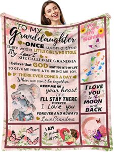 granddaughter gifts from grandma/grandpa, gifts for granddaughter, granddaughter blanket 60″x50″, birthday gifts for granddaughter, granddaughter gifts for christmas birthday anniversary graduation