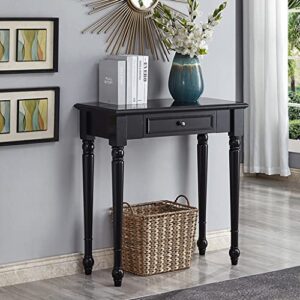 NIZAME Console Table for Entryway Retro Wood Rustic Table with Drawers Wider Table Top Table, Sofa Side Table, Accent Furniture for Decorating Foyer (Color : Black, Size : 120x35x76cm)