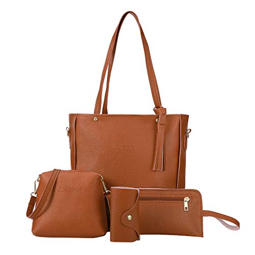 Tote Bag 2023 New Handbags for Women Four Piece Set Solid Color Fashion Shoulder Bag Wallet Card Bag Handbag