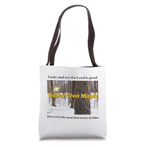 sunny crest maple tote bag