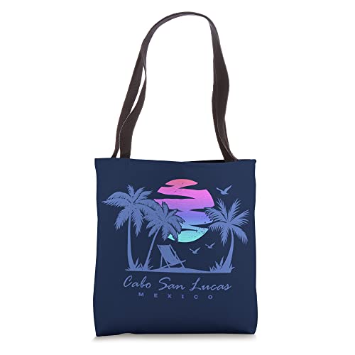 CABO SAN LUCAS Mexico Beach Vacation Retro Vintage Sunset Tote Bag