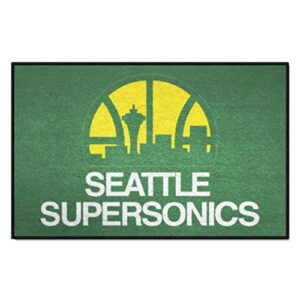 fanmats 35401 nba retro seattle supersonics starter mat accent rug – 19in. x 30in.