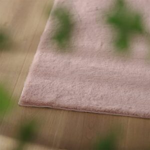 KASENTEX Fluffy Faux Fur Soft Area Rugs for Bedroom Living Room Carpet, Home Fuzzy Plush Rug for Dorm, Anti-Slip Rug, 4 x 6 Feet, Pink