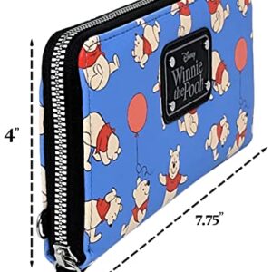 Disney Wallet Wristlet Zip Clutch Faux Leather (Winnie the Pooh Blue)