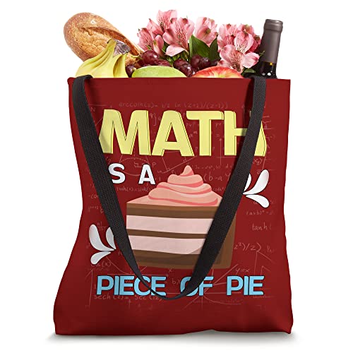 Funny Pi Day Math Is A Piece Of Pie Teacher Student Tote Bag