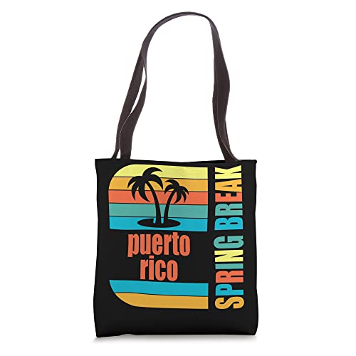 Puerto Rico Spring Break High School Retro Beach Graphic Men Tote Bag