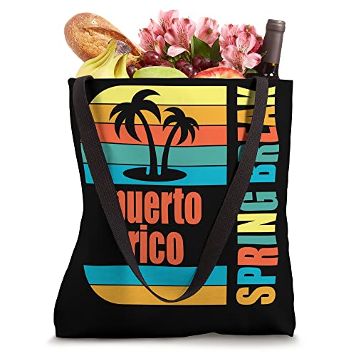 Puerto Rico Spring Break High School Retro Beach Graphic Men Tote Bag