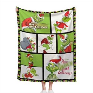 christmas blanket merry christmasultra soft flannel fleece all season light weight living room/bedroom warm blanket 50″x40″