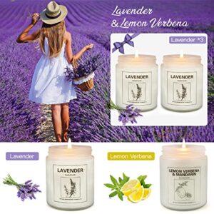 Candles for Home Scented, 4 Pack Lavender Scented Candles Gifts for Women 28 oz 200 Hour Long Lasting Natural Soy Candles, Aromatherapy Candle Set Stress Relief