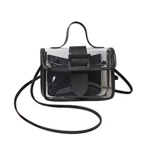 clear crossbody bag purse, stadium approved clear purse bag for women, small clear purse work bags, clear handbags for women