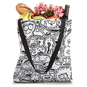 GEM ULTRA Face Doodles Street Art Tote Bag