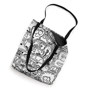 GEM ULTRA Face Doodles Street Art Tote Bag